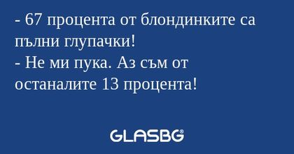 67 процента от блондинките са...