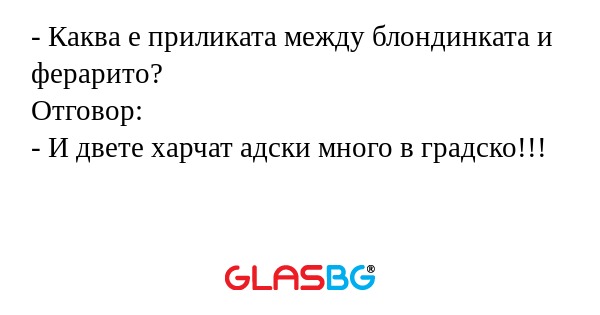 Каква е приликата между блондинката...