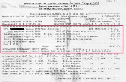 Здравна чиновничка взима 10 бона заплата
