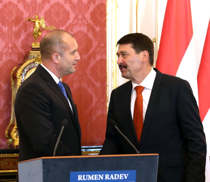 Президентите Румен Радев и Янош Адер: Икономическото и социално сближаване между Източна и Западна Европа е залог за единството и дееспособността на Европейския съюз