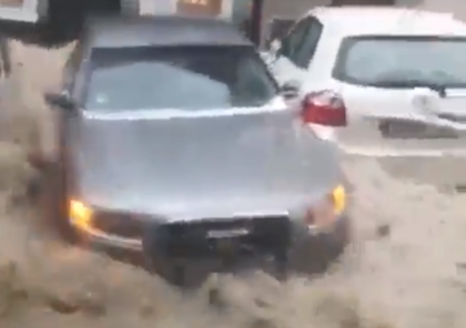 Поройни дъждове се изсипаха в Мадрид ВИДЕО