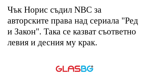 Чък Норис съдил NBC за авторските...