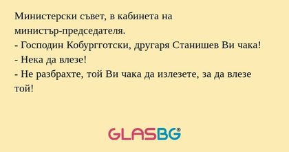 Министерски съвет, в кабинета на...