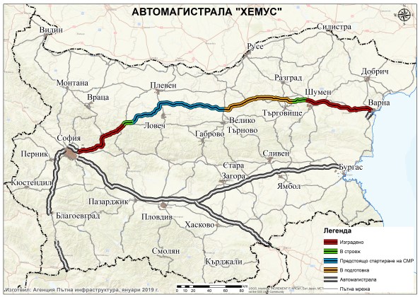 АПИ: На 23 април започва поетапното строителство на АМ „Хемус“ между Боаза и пътя Русе - Велико Търново