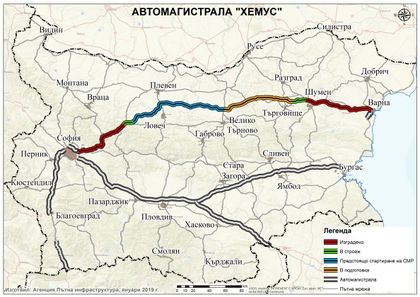 АПИ: На 23 април започва поетапното строителство на АМ „Хемус“ между Боаза и пътя Русе - Велико Търново