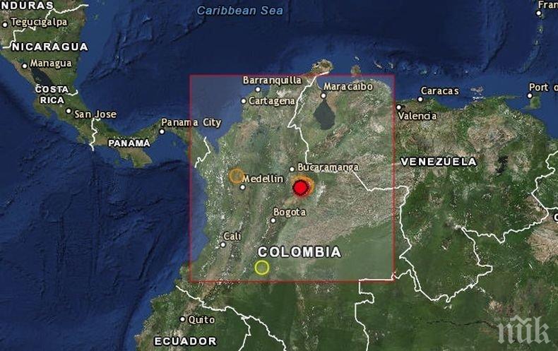 В Колумбия бе регисгрирано земетресение с магнитуд 5.3 по Рихтер