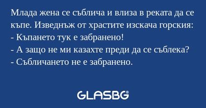Млада жена се съблича и влиза в...