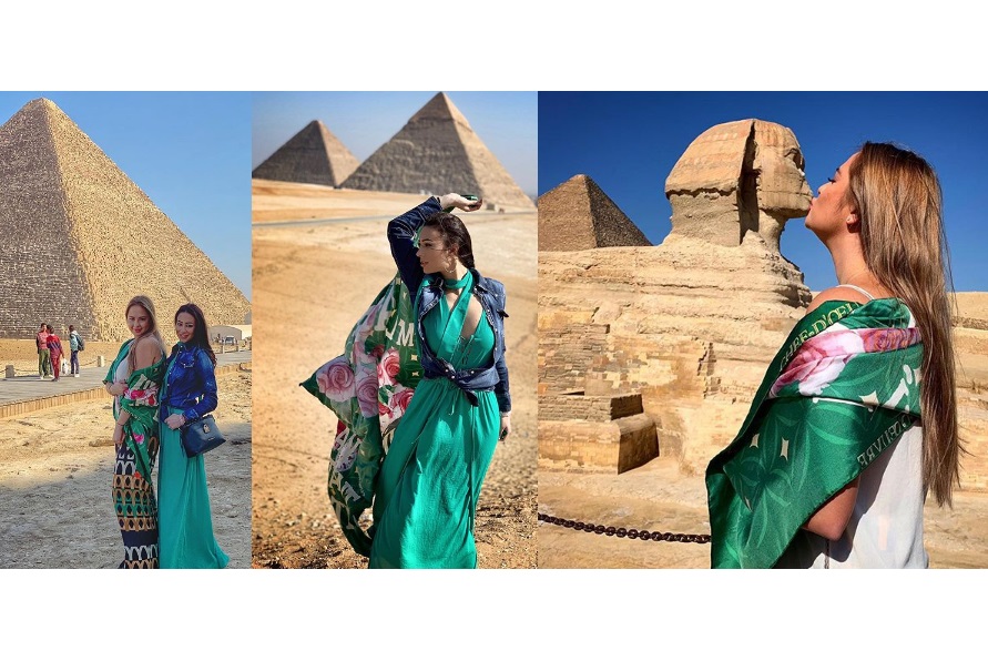 Шампионки на топло в Египет! Християна целуна сфинкса, Цвети Найденова също блести сред пирамидите