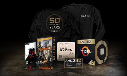 AMD отбелязва своя 50-ти юбилей с пускането на Gold Edition AMD Ryzen процесор и AMD Radeon VII графична карта, AMD50 пакет с игри и други инициативи