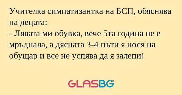 Учителка симпатизантка на БСП...