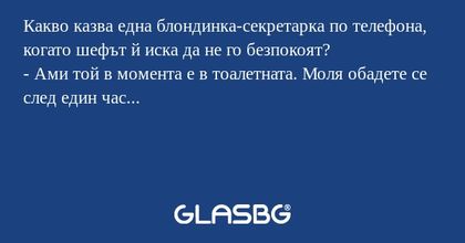 Какво казва една блондинка-секретарка...