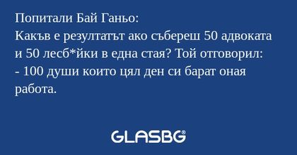Попитали Бай Ганьо: Какъв е резултатът...