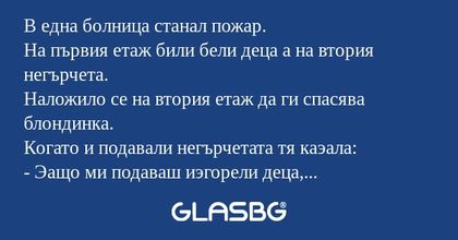В една болница станал пожар. На...