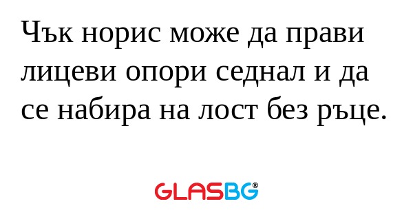 Чък норис може да прави лицеви...