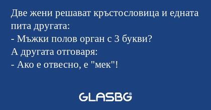 Две жени решават кръстословица...