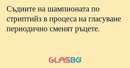 Съдиите на шампионата по стриптийз...