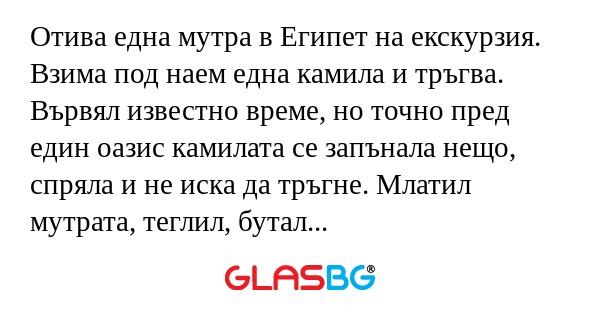 Отива една мутра в Египет на екскурзия...