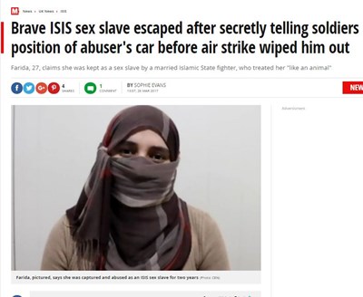 Секс робиня на „Ислямска държава”: Пребиваха ме и ме третираха като животно