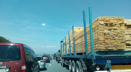 Огромно задръстване на магистрала