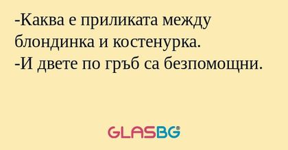 Каква е приликата между блондинка...