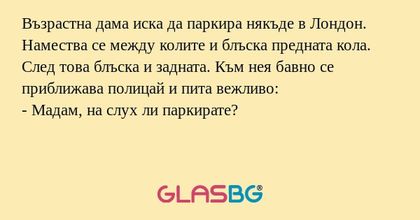 Възрастна дама иска да паркира...