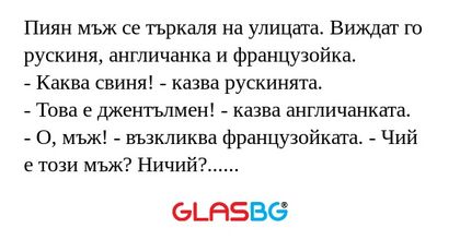 Пиян мъж се търкаля на улицата...