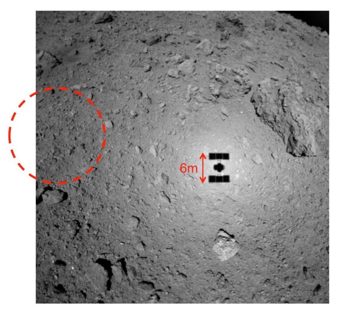 Видео показва как Hayabusa 2 взема грунт от астероида Рюгу