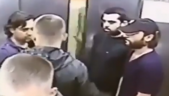 Трима мюсюлмани наплюха руснак в асансьор - НАЙ-ГОЛЯМАТА ИМ ГРЕШКА! (ВИДЕО)