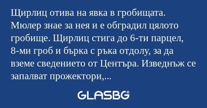 Щирлиц отива на явка в гробищата...
