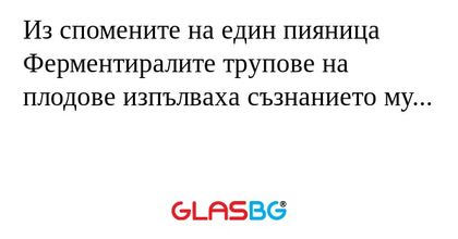 Из спомените на един пияница Ферментиралите...