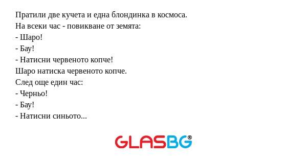 Пратили две кучета и една блондинка...