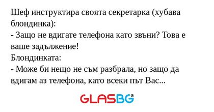 Шеф инструктира своята секретарка...