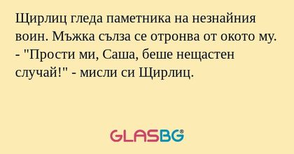 Щирлиц гледа паметника на незнайния...