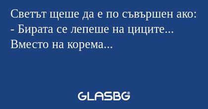 Светът щеше да е по съвършен ако...
