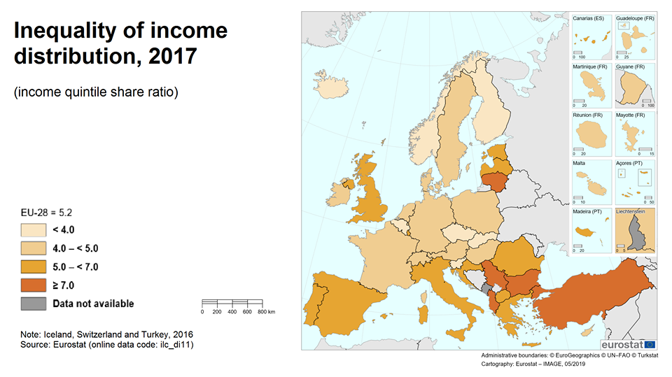 България е водеща страна в ЕС по неравенство в доходите