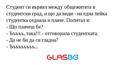 Студент си вървял между общежитята...