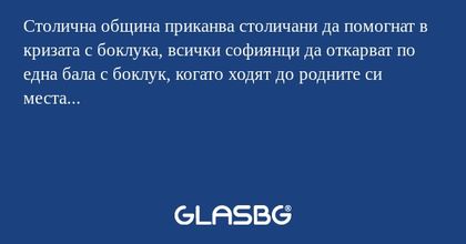 Столична община приканва столичани...