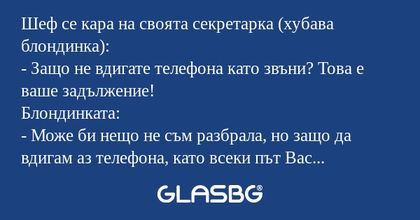 Шеф се кара на своята секретарка...