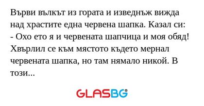 Върви вълкът из гората и изведнъж...