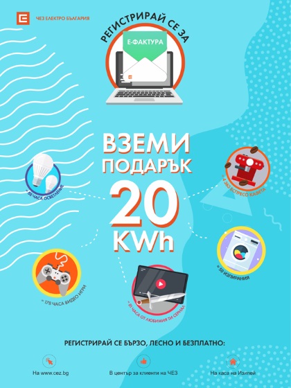ЧЕЗ Електро започва кампанията „20 kWh подарък“