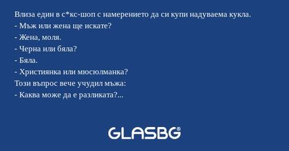Влиза един в с*кс-шоп с намерението...