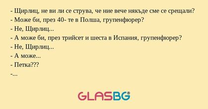 Щирлиц, не ви ли се струва, че...