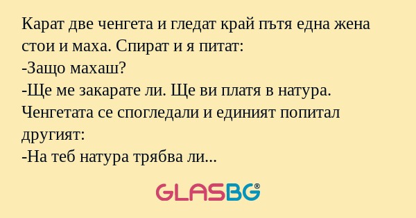 Карат две ченгета и гледат край...