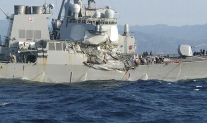 Вижте ексклузивни СНИМКИ от зверския сблъсък между американски и японски кораби