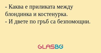 Каква е приликата между блондинка...
