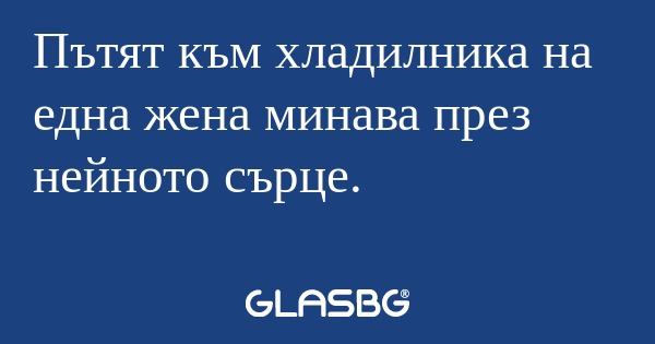 Пътят към хладилника на една жена...