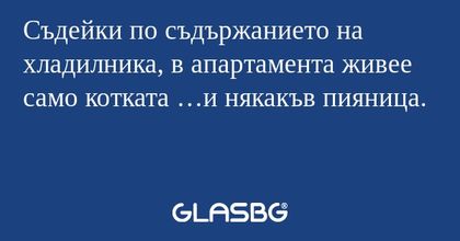 Съдейки по съдържанието на хладилника...