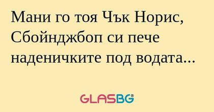 Мани го тоя Чък Норис, Сбойнджбоп...