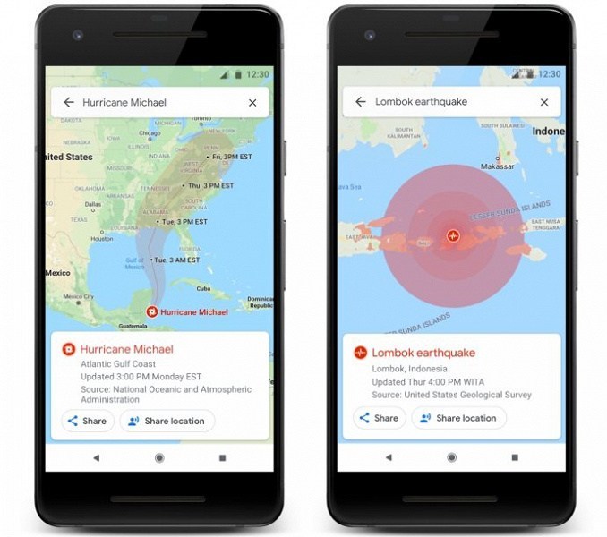 Google Maps ще предупреждава за приближаващо стихийно бедствие