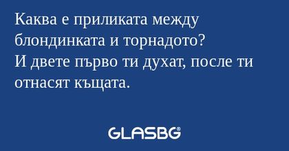 Каква е приликата между блондинката...